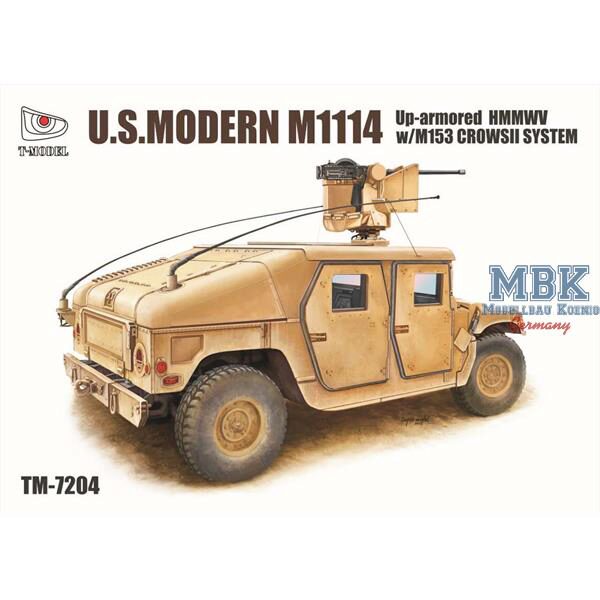 T-Model TMO7204 U.S.Modern M1114 Up-armored HMMWV w/M153 CROWSII System