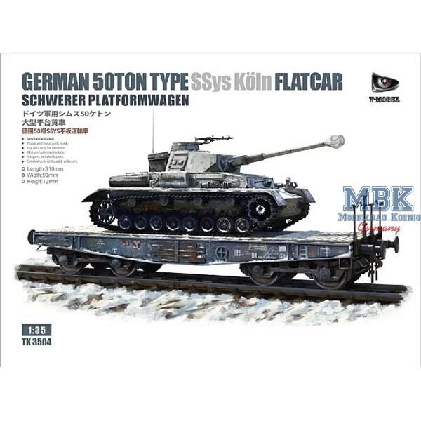 T-MODEL TMOTK3504 German 50T Type SSys Schwerer Plattformwagen