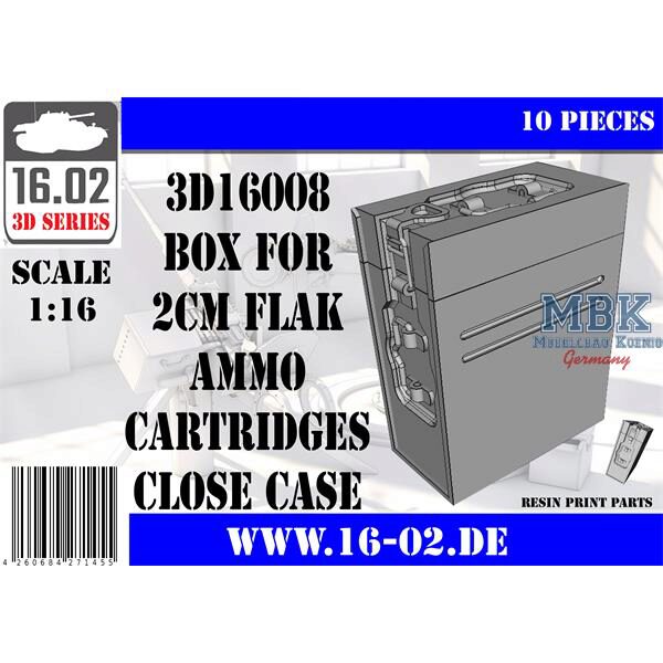 16.02 VK-3D16008 Box for 2cm Flak ammo cartridges (close case)