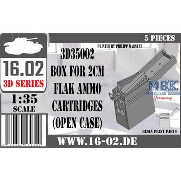 16.02 VK-3D35002 Box for 2cm Flak ammo cartridges (open case)