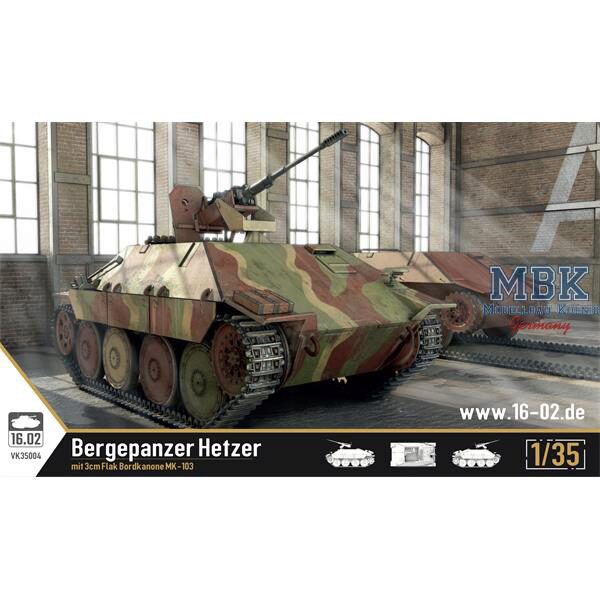 16.02 VK35004 Bergepanzer Hetzer mit 3cm Flak Bordkanone