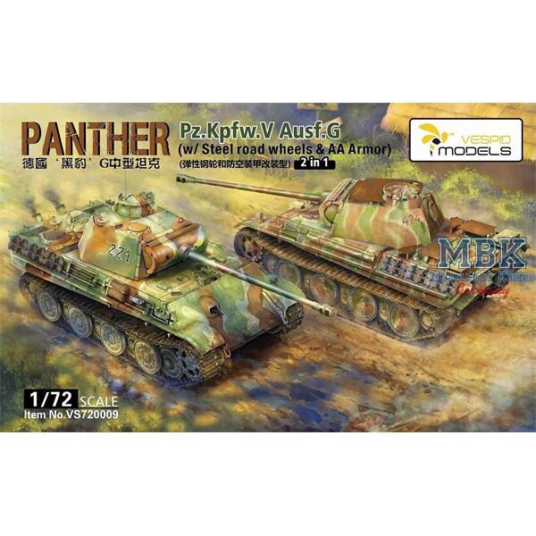 Vespid Models VS720009 Panther Ausf. G w/ Steel Wheel + AA-Armour