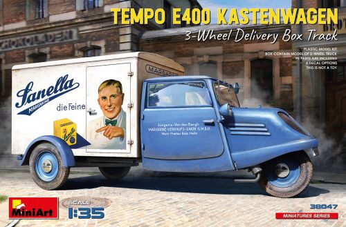 MiniArt 38047 Tempo E400 Kastenwagen 3-Wheel Delivery Box Track