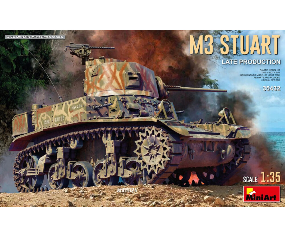 Miniart 35432 1:35 M3 Stuart Light Tank. Late Prod.