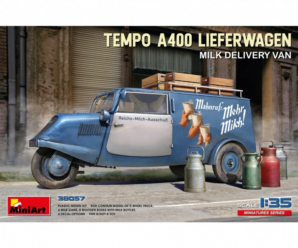 Miniart 38057 Tempo A400 Lieferwagen Milch