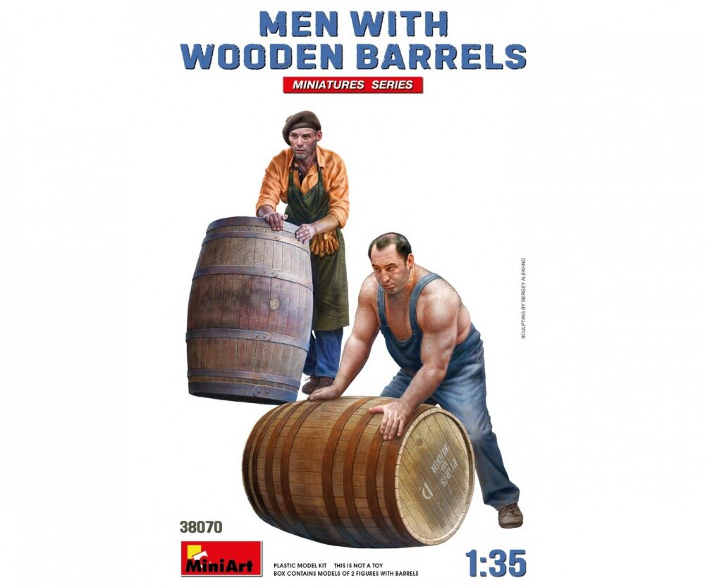 MiniArt 38070 Fig.-Set Männer mit Holzfässern (2)