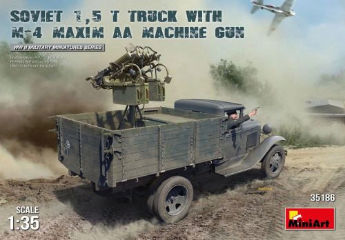 MiniArt 35186 Soviet 1,5t Truck w/M-4 Maxim AA Machine Gun