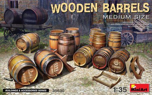 MiniArt 35630 Wooden Barrels. Medium Size