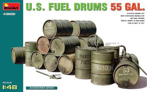 MiniArt 49001 U.S. Fuel Drums 55 Gal.