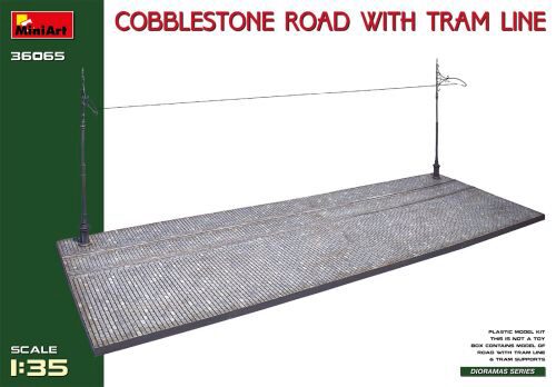 MiniArt 36065 Cobblestone Road w/Tram Line (Injection Mold)