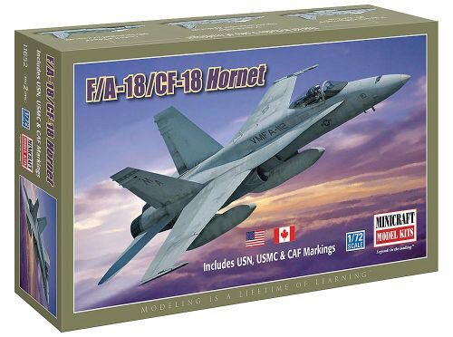 MiniCraft 581652 1/72 F/A-18/CF-18 Hornet USN,USMC & CAF