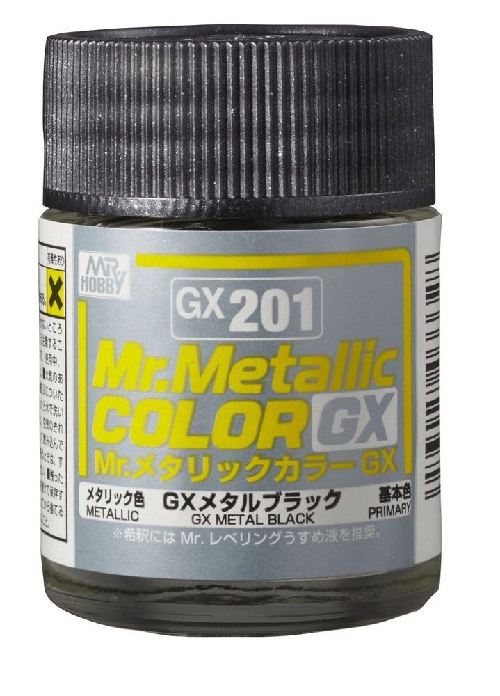 Mr Hobby - Gunze GX-201 Mr. Metallic Color GX (18 ml) Metal Black