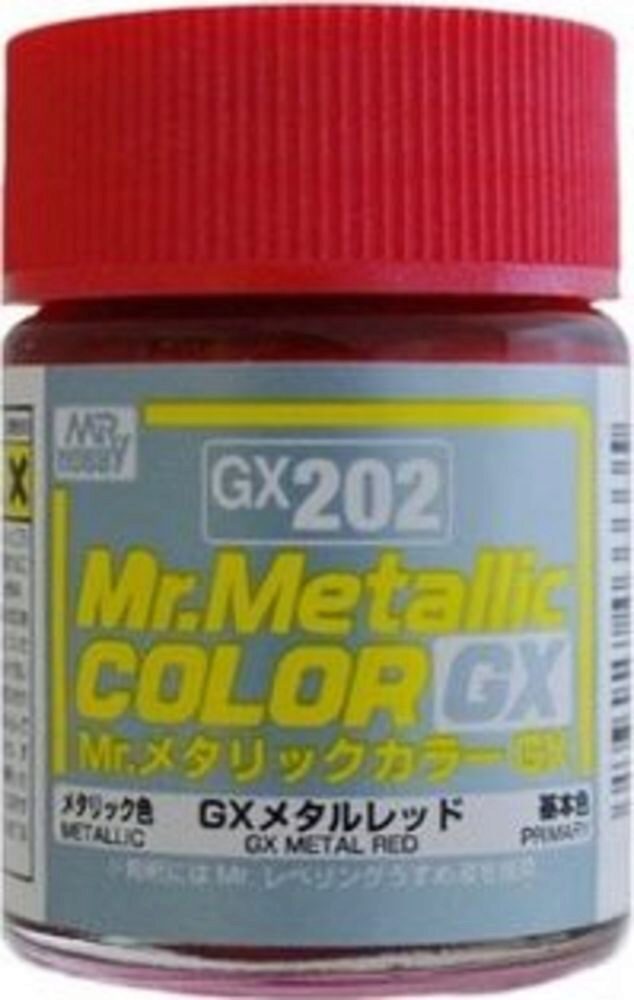 Mr Hobby - Gunze GX-202 Mr. Metallic Color GX (18 ml) Metal Red