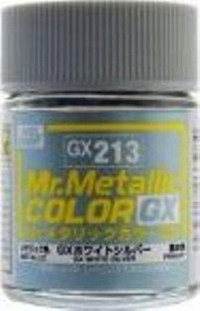 Mr Hobby - Gunze GX-213 Mr. Metallic Color GX (18 ml) White Silver