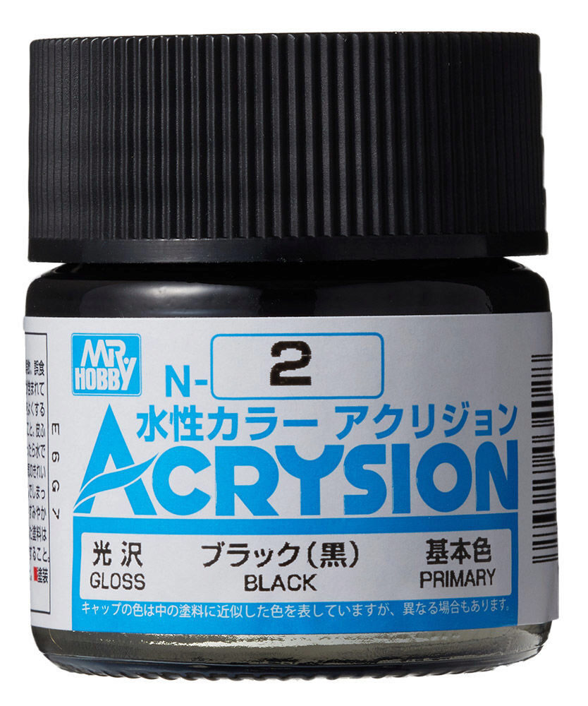 Mr Hobby - Gunze N-002 Acrysion (10 ml) Black glänzend