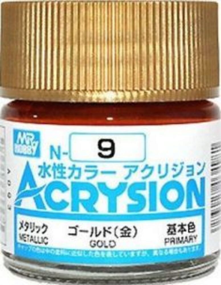 Mr Hobby - Gunze N-009 Acrysion (10 ml) Gold metallic