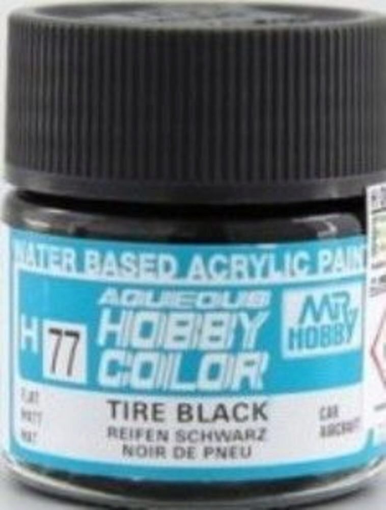 Mr Hobby - Gunze N-077 Acrysion (10 ml) Tire Black matt