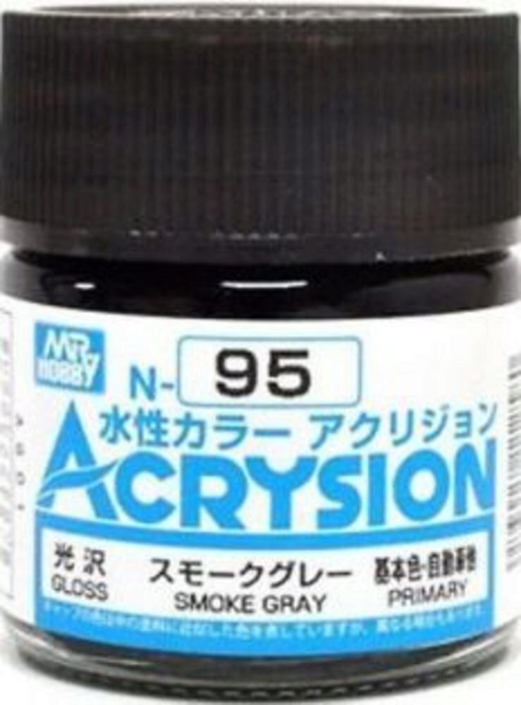 Mr Hobby - Gunze N-095 Acrysion (10 ml) Smoke Gray glänzend