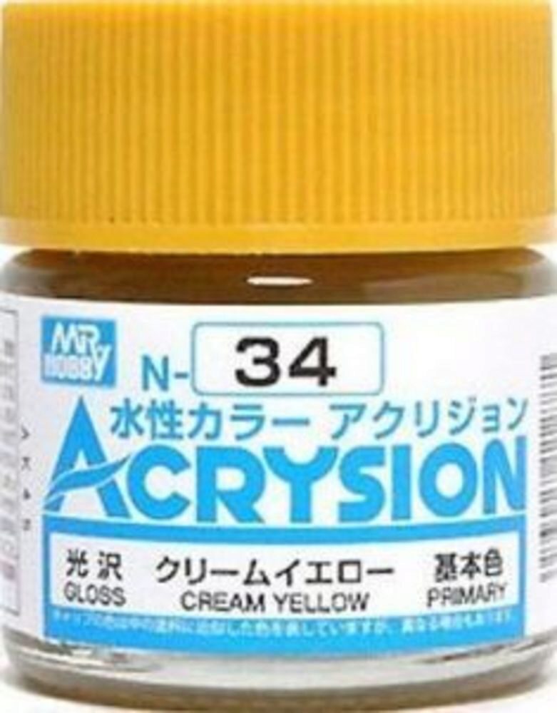 Mr Hobby - Gunze N-034 Acrysion (10 ml) Cream Yellow glänzend