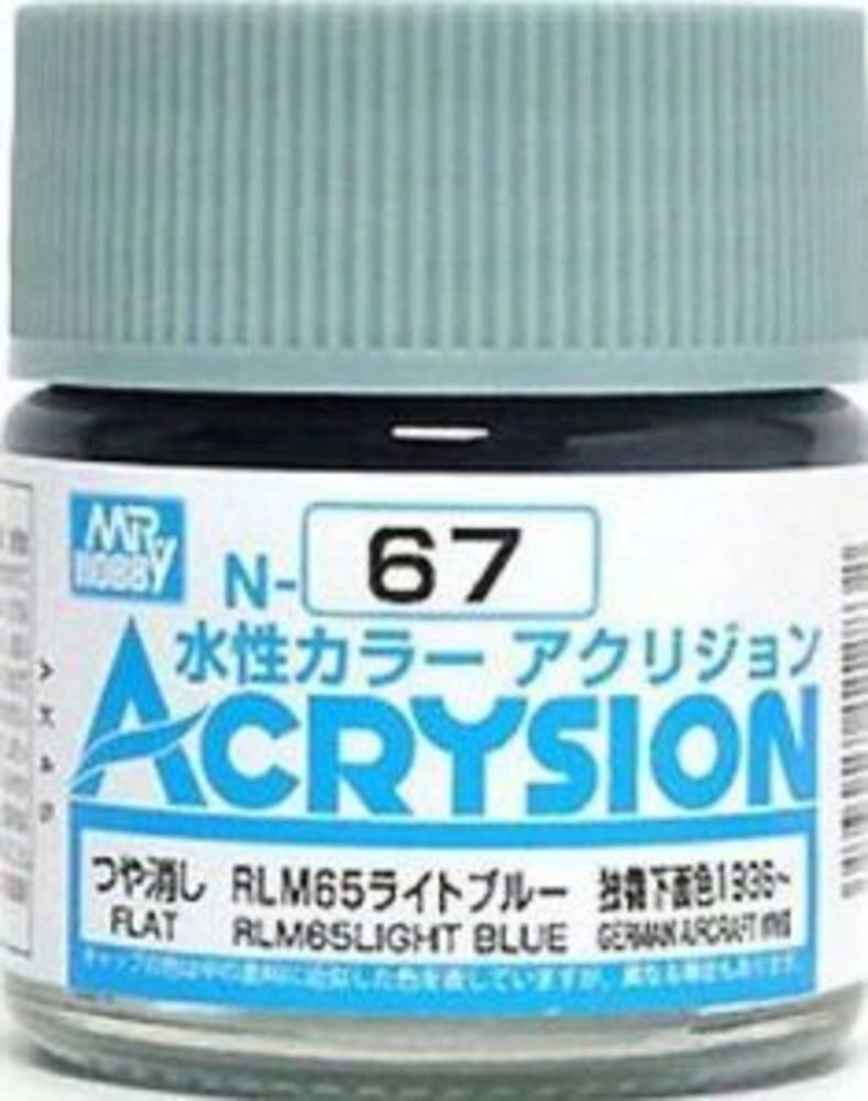 Mr Hobby - Gunze N-067 Acrysion (10 ml) RLM65 Light Blue seidenmatt