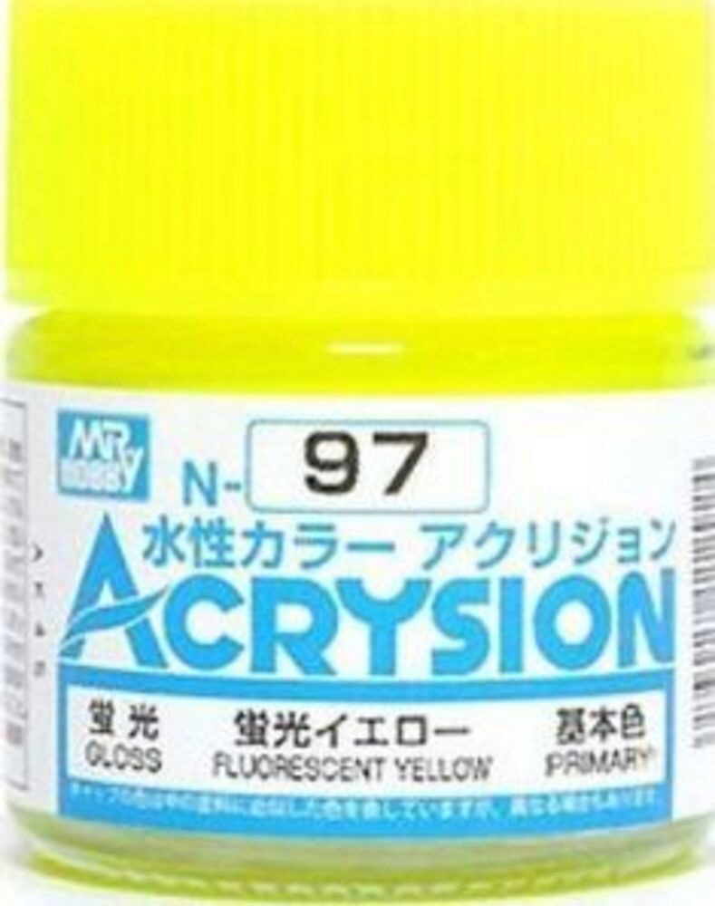 Mr Hobby - Gunze N-097 Acrysion (10 ml) Fluorescent Yellow glänzend