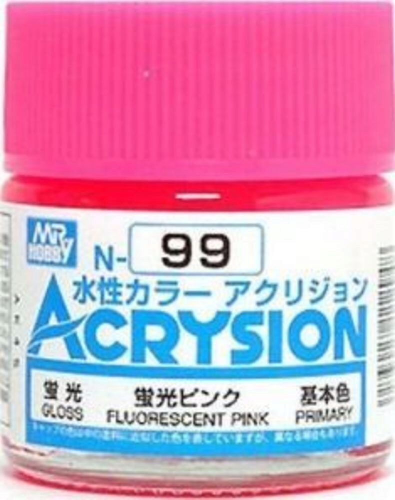 Mr Hobby - Gunze N-099 Acrysion (10 ml) Fluorescent Pink glänzend