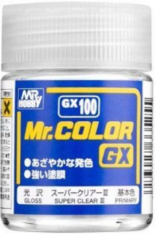 Mr Hobby - Gunze GX-100 Mr. Color GX (18 ml) Super Clear III