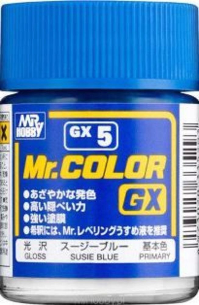 Mr Hobby - Gunze GX-5 Mr. Color GX (18 ml) Susie Blue