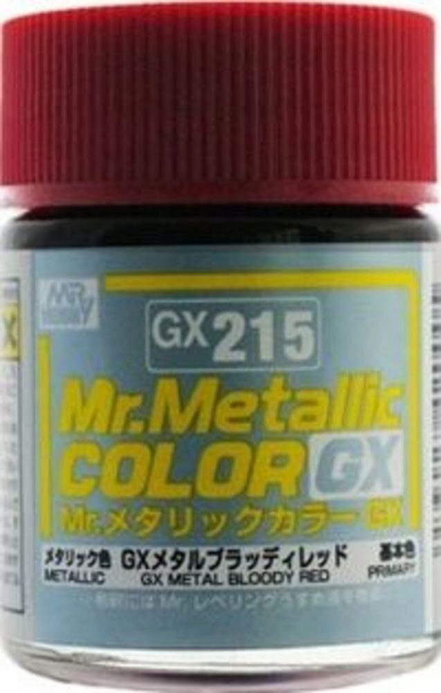 Mr Hobby - Gunze GX-215 Mr. Metallic Color GX (18 ml) Metal Bloody Red