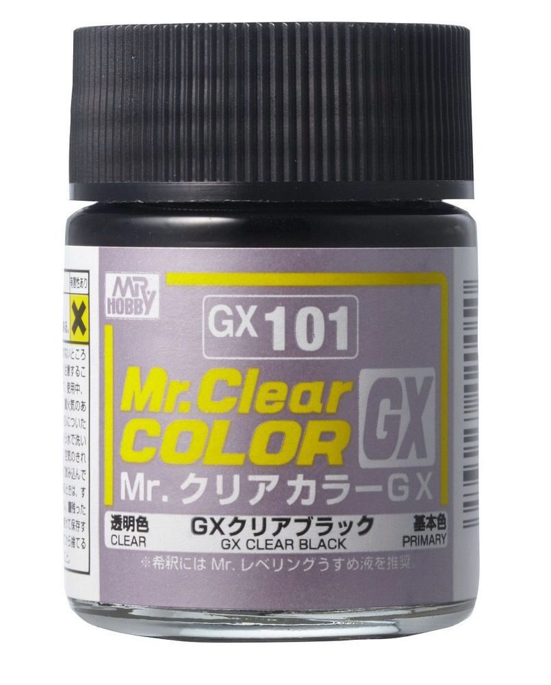 Mr Hobby - Gunze GX-101 Mr. Clear Color GX (18 ml) Clear Black