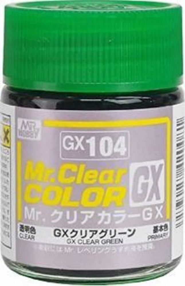 Mr Hobby - Gunze GX-104 Mr. Clear Color GX (18 ml) Clear Green