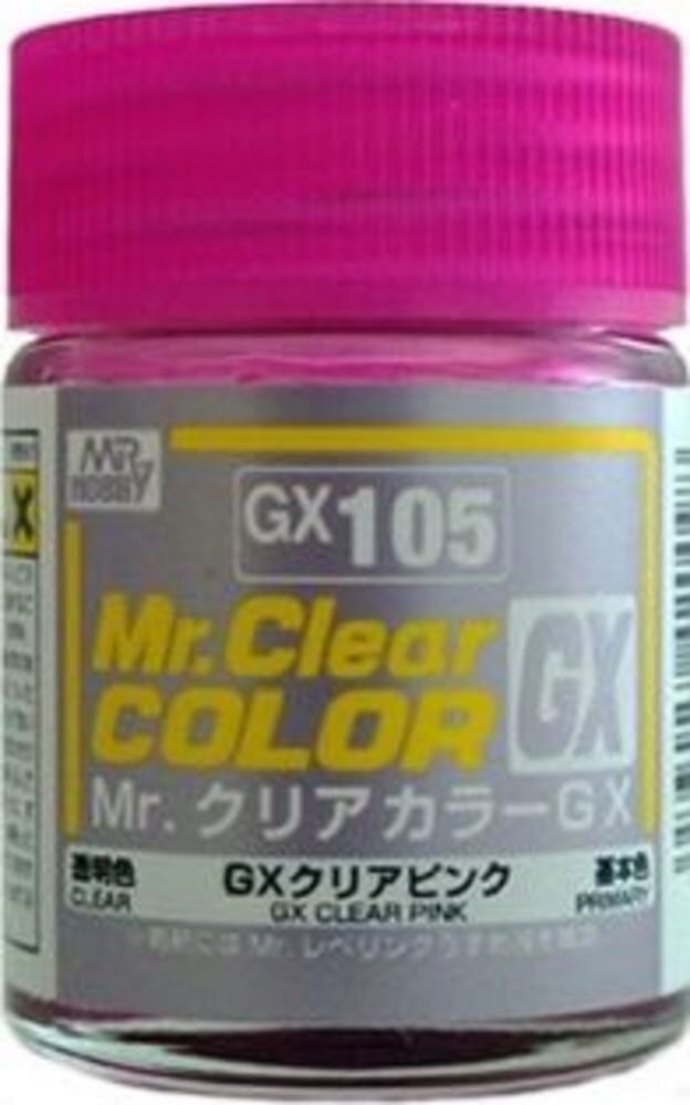 Mr Hobby - Gunze GX-105 Mr. Clear Color GX (18 ml) Clear Pink