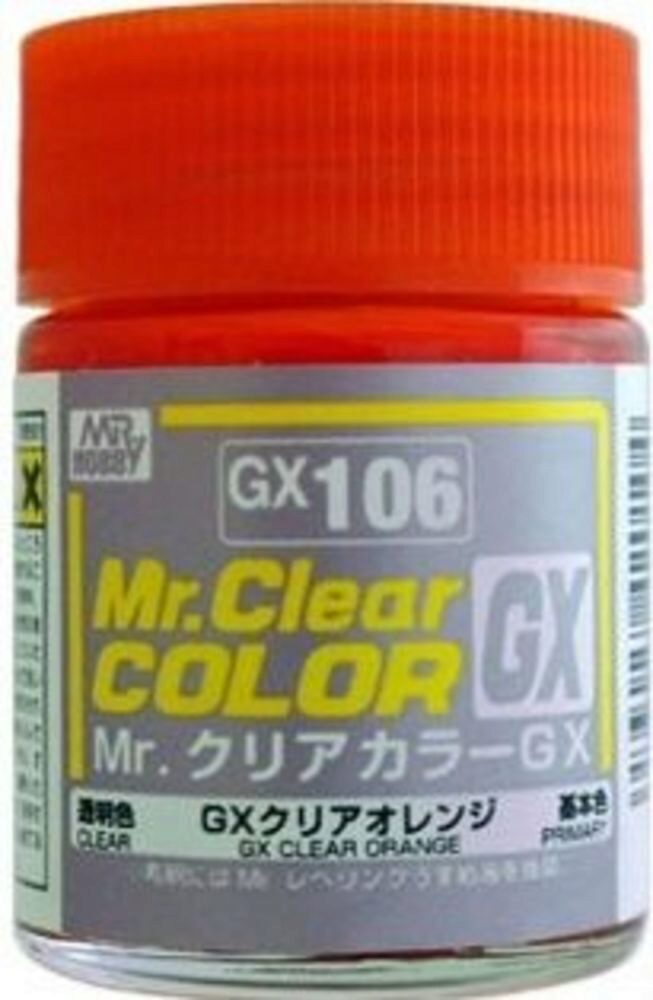 Mr Hobby - Gunze GX-106 Mr. Clear Color GX (18 ml) Clear Orange