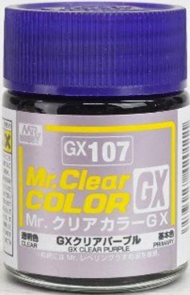 Mr Hobby - Gunze GX-107 Mr. Clear Color GX (18 ml) Clear Purple
