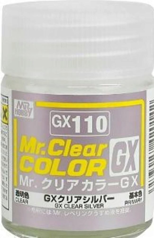 Mr Hobby - Gunze GX-110 Mr. Clear Color GX (18 ml) Clear Silver