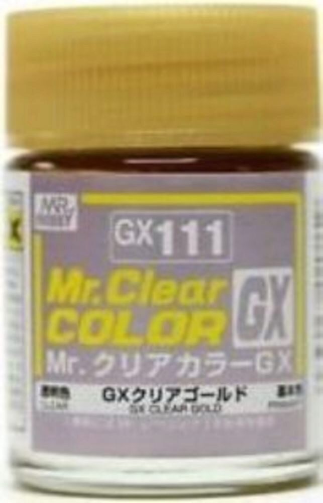 Mr Hobby - Gunze GX-111 Mr. Clear Color GX (18 ml) Clear Gold