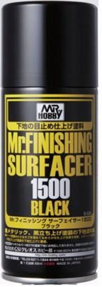 Mr Hobby - Gunze B-526 Mr. Finishing Surfacer Acer 1500 Black (170 ml)