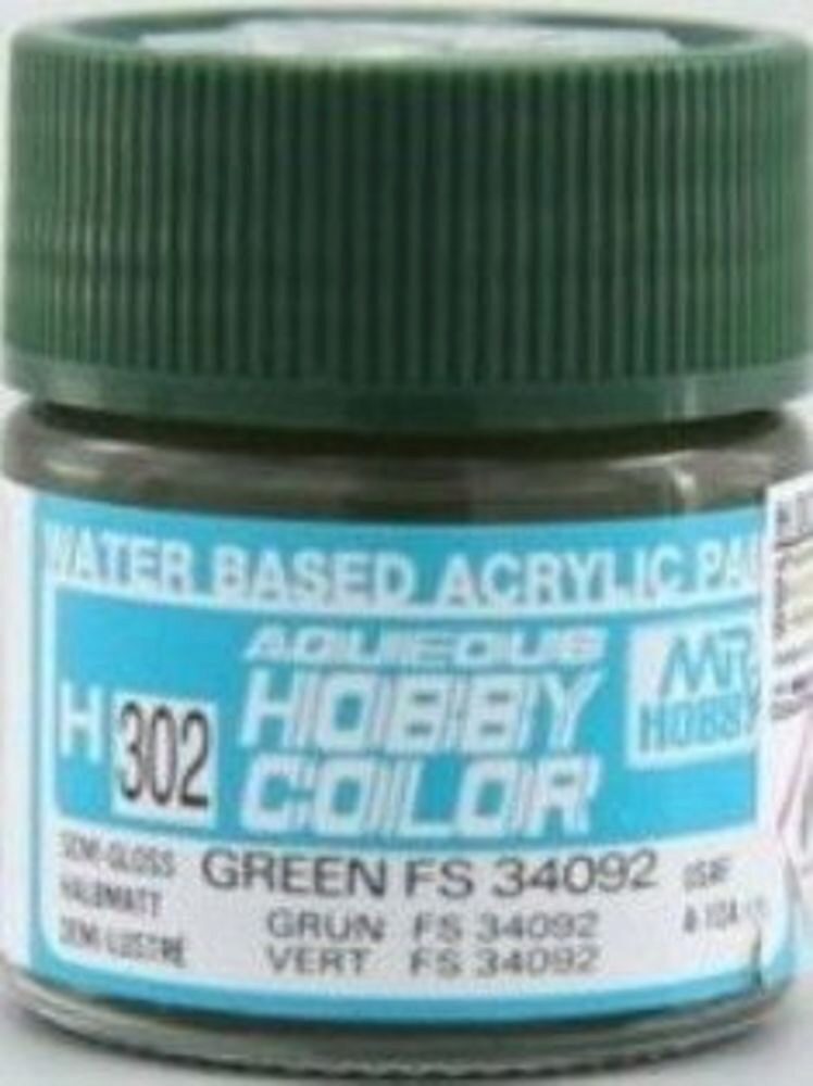 Mr Hobby - Gunze H-302 Aqueous Hobby Colors (10 ml) Green seitenmatt