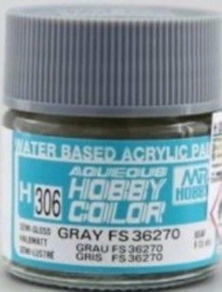 Mr Hobby - Gunze H-306 Aqueous Hobby Colors (10 ml) Gray seitenmatt