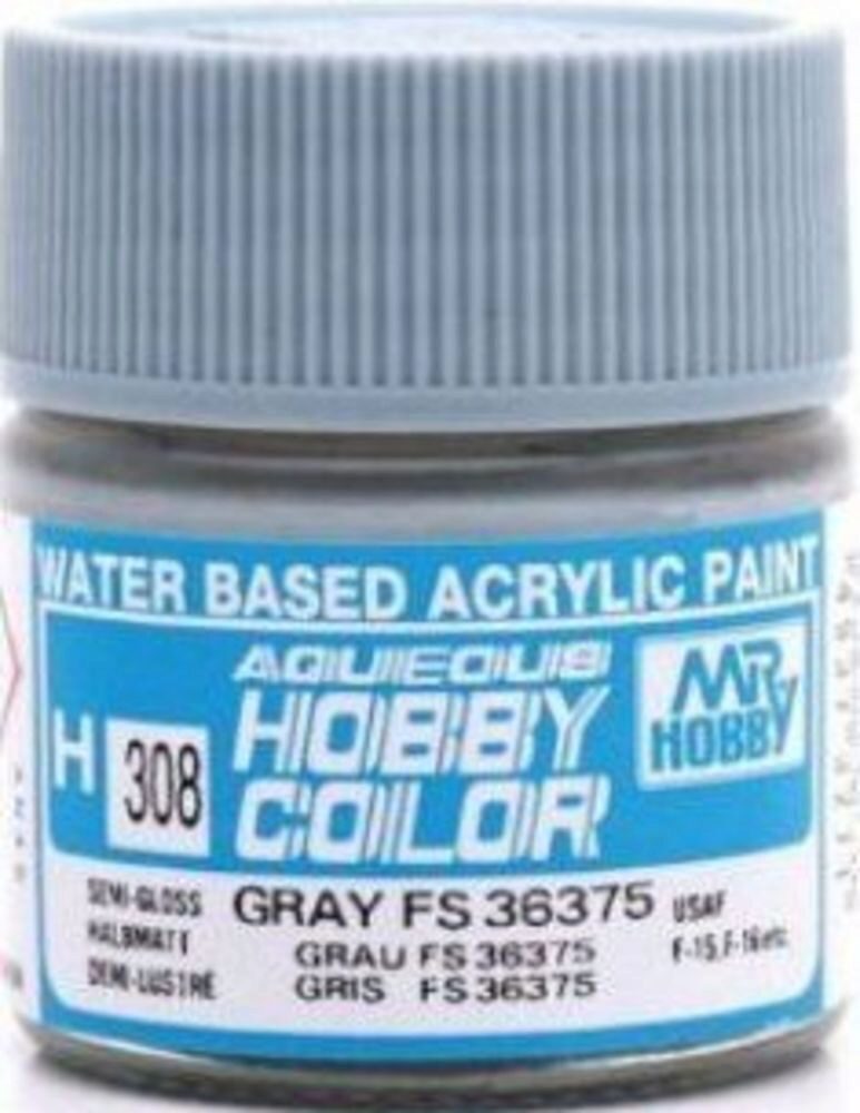 Mr Hobby - Gunze H-308 Aqueous Hobby Colors (10 ml) Gray seitenmatt