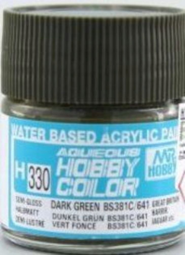 Mr Hobby - Gunze H-330 Aqueous Hobby Colors (10 ml) Dark Green seitenmatt
