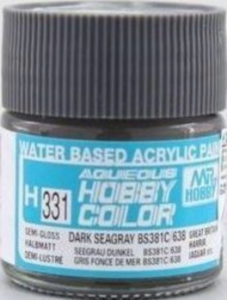 Mr Hobby - Gunze H-331 Aqueous Hobby Colors (10 ml) Dark Seagray seitenmatt
