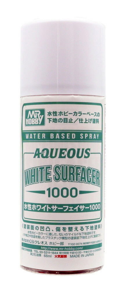 Mr Hobby - Gunze B-612 Aqueous White Surfacer 1000 Spray