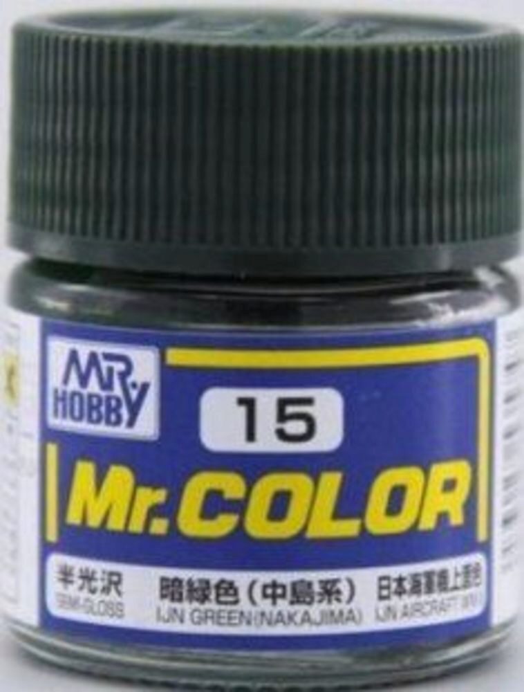 Mr Hobby - Gunze C-015 Mr. Color (10 ml) IJN Green (Nakajima) seidenmatt