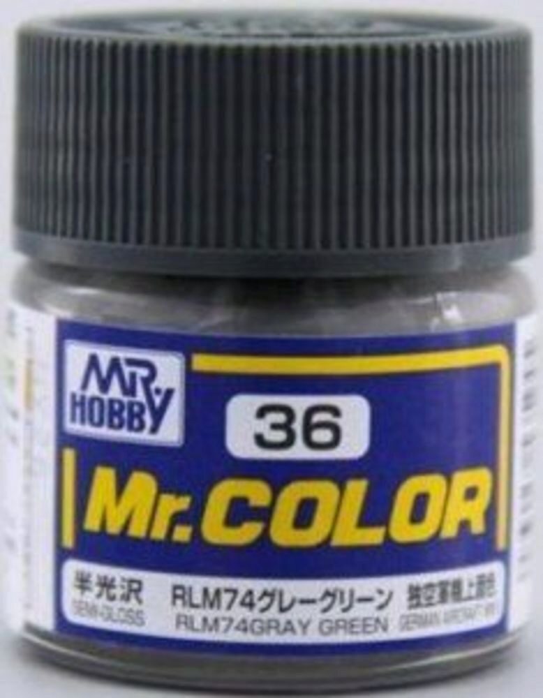 Mr Hobby - Gunze C-036 Mr. Color (10 ml) RLM74 Gray Green seidenmatt