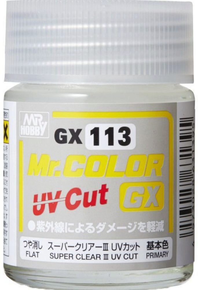 Mr Hobby - Gunze GX-113 Mr. Color GX Super Clear III UV Cut Flat (18ml)