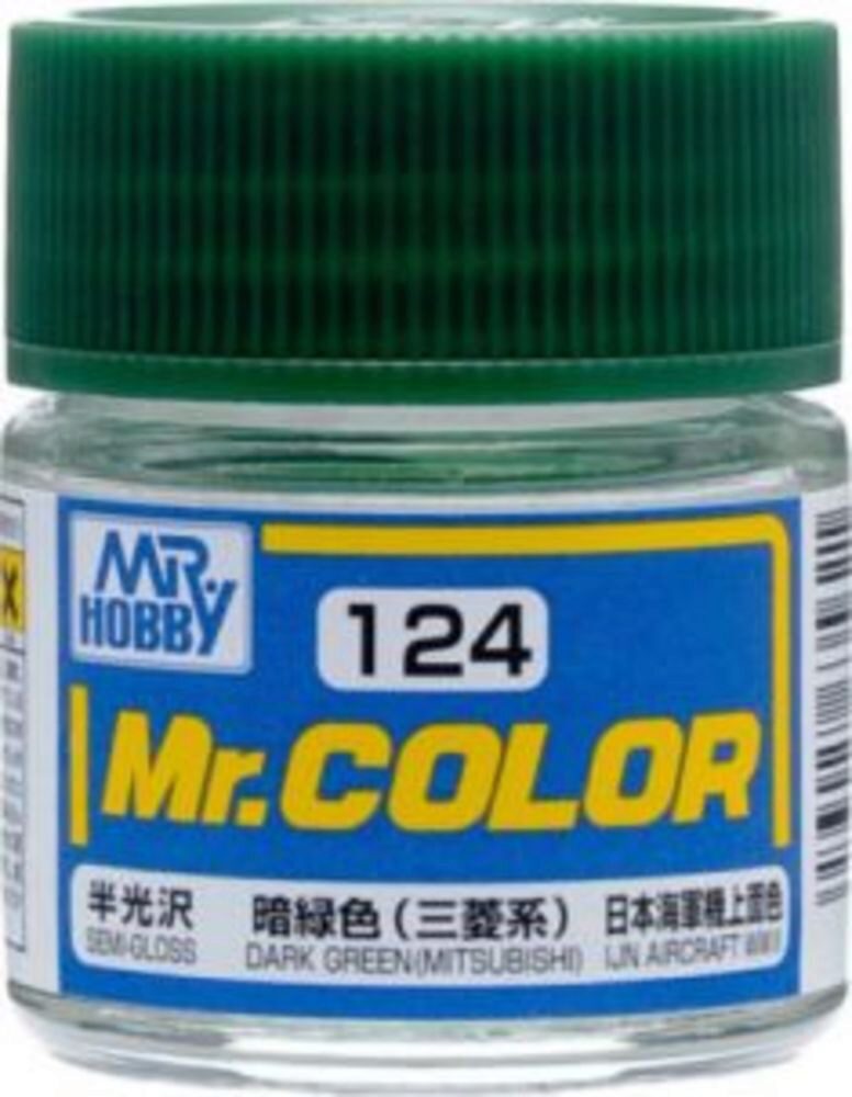 Mr Hobby - Gunze C-124 Mr. Color (10 ml) Dark Green (Mitsubishi) seidenmatt