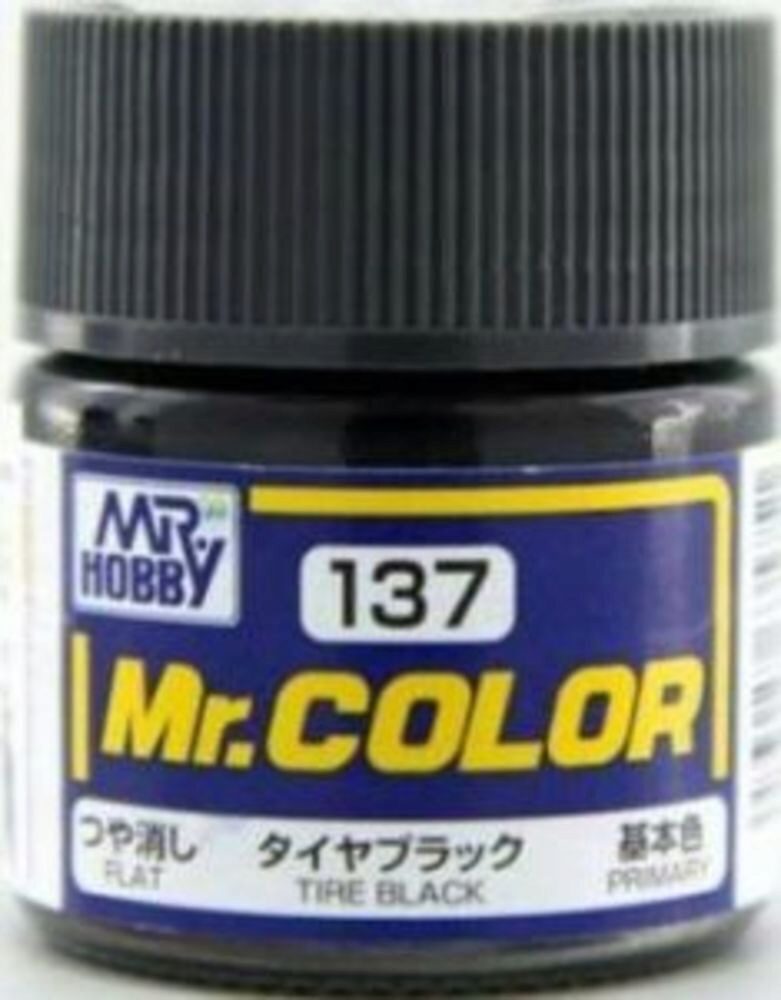 Mr Hobby - Gunze C-137 Mr. Color (10 ml) Tire Black matt