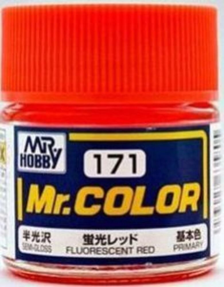 Mr Hobby - Gunze C-171 Mr. Color (10 ml) Fluorescent Red seidenmatt