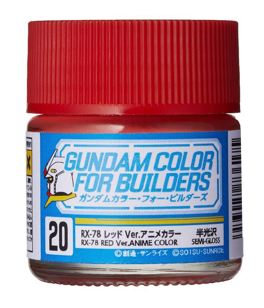 Mr Hobby - Gunze UG-20 Gundam Color For Builders (10ml) RX-78 RED Ver.